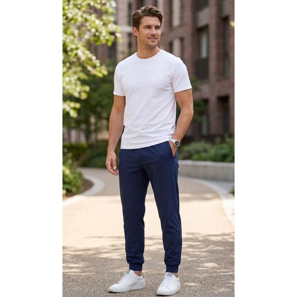 New Banana Republic Flyweight Jogger Pants Navy Blue Men's Size Small